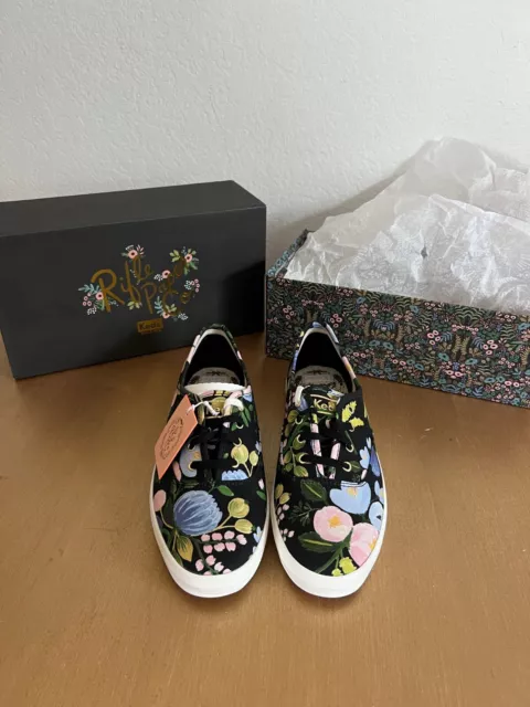 NIB Rifle Paper Co Keds Champion Botanical Sneakers Tennis Shoes Sz 10