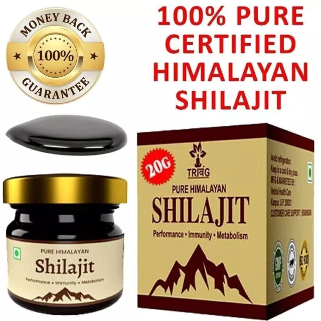 Himalayan Shilajit Soft Resin Lab Certifié Acide Fulvique Extrêmement...