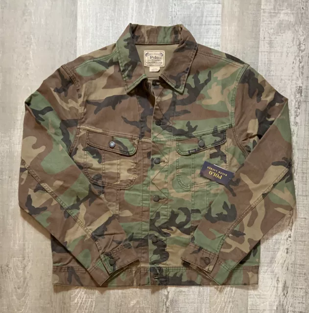 Polo camo sales denim trucker jacket
