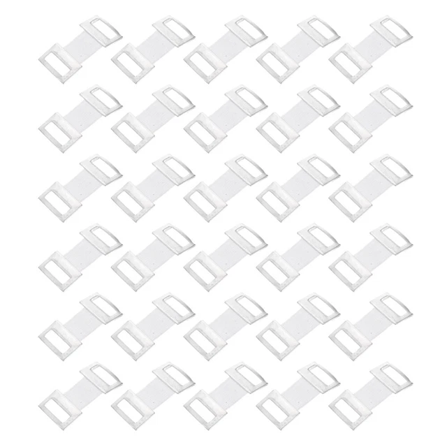 50 pz Fibbia in Alluminio Bendaggio Elastico 3,2x1,6x0,3 cm Spandex