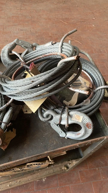 Fune  in acciaio Tractel con gancio portata 750kg