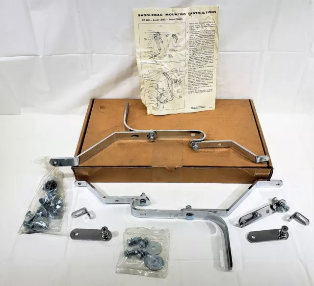 Vintage Bates Saddle Bag Mounts Brackets 4861 Honda CB360 CB360G *Incomplete*