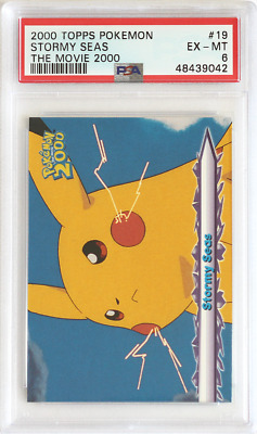 Topps Pokemon The Movie 2000 # 19 Stormy Seas PSA 6 Card EX-MT! Free Ship Pop 1!