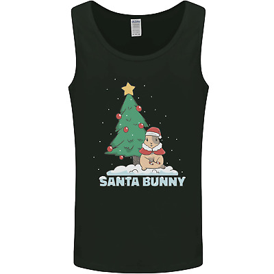 Funny Christmas Santa Bunny Mens Vest Tank Top