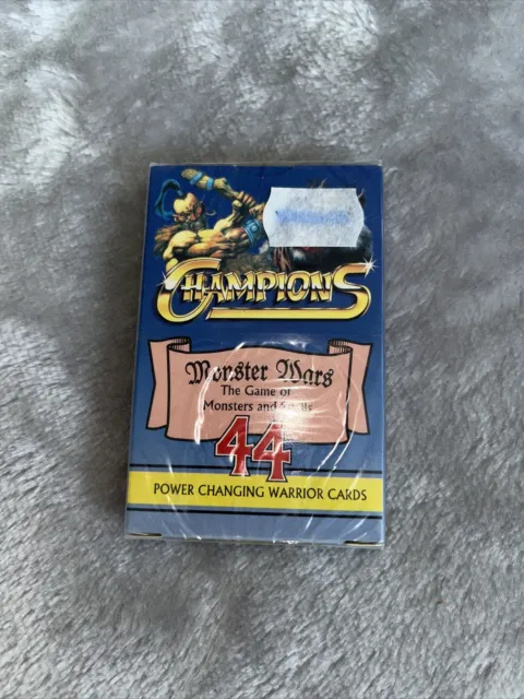 Rare Sealed  Champions Monster Wars Cards 1995 Gibson Games Sealed Warrior Powe