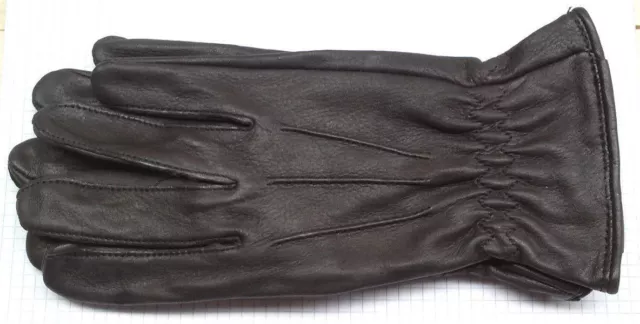 Men's Luxury Fashion Deerskin Dress Gloves Lined 40gr. Thinsulate Brown & Black 3