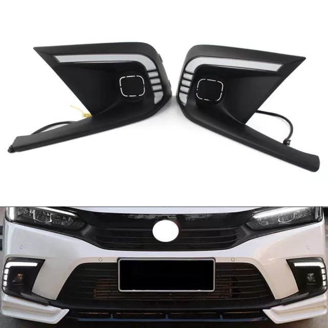 1 Pair Fog Lamp Daytime Running Light DRL For Honda Civic 11th Generation 2021+