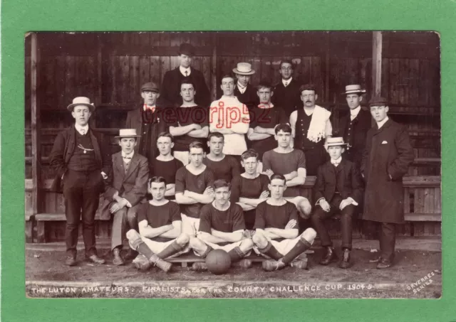 Luton Amateurs Football Team Club 1904 - 5  RP pc unused Dryerres Ref M618