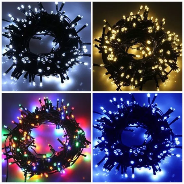 100-500 LED String Fairy Lights on Clear Cable for Christmas Tree Party Wedding