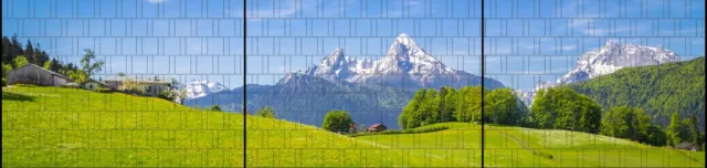 Alpen - Panorama XXL bedruckte Sichtschutzstreifen für Zaun