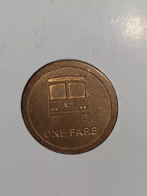 MARTA "One Fare" 23mm Brass Transit Token --- Atlanta, GA