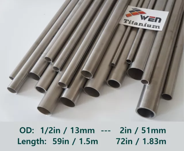 Grade 9 Titanium Tubes ( OD 1/2" -- 2" ) Ti Pipe 3al-2.5v Exhaust Round Tubing