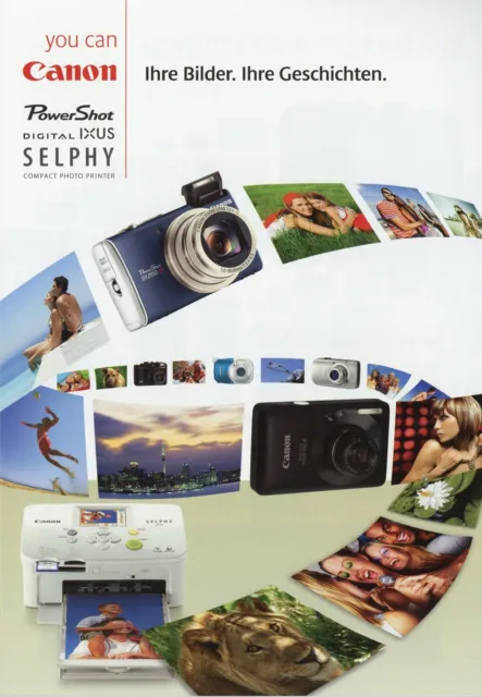 Canon Prospekt 2009 D Power Shot Ixus Selphy brochure G10 SX1 SX10 IS 980 990