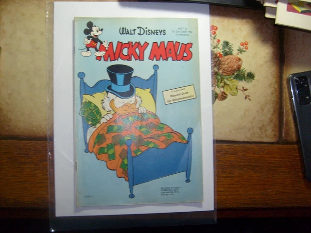 Micky Maus Heft 1962   Nr. 42  Z 1-2/2 mit Sammelbild und Marke