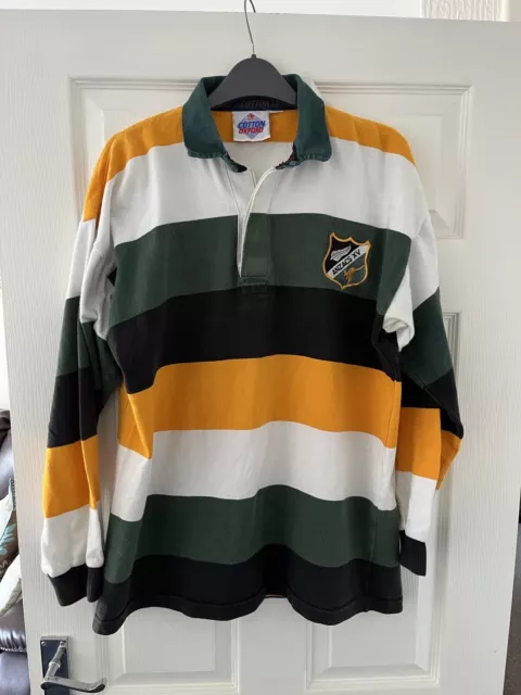Vintage Anzacs XV Rugby Maglia 1989 Cotone Oxford Australia New Zealand Large L