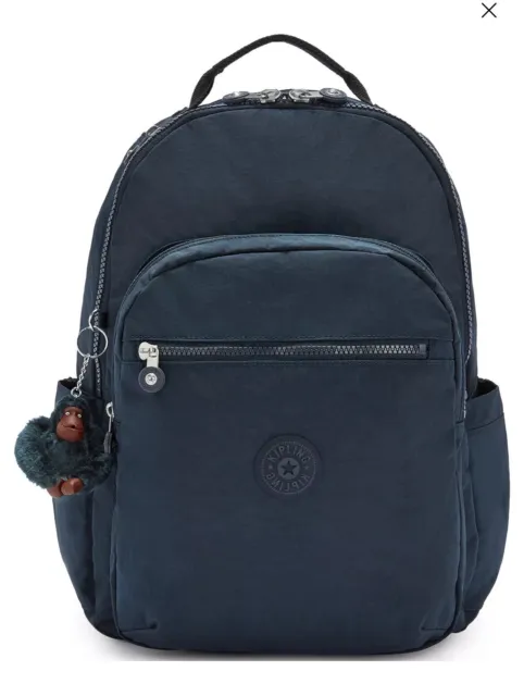 Kipling Backpack KI5210 True Blue Tonal Seoul, 12.75”x17.25”x9” $119