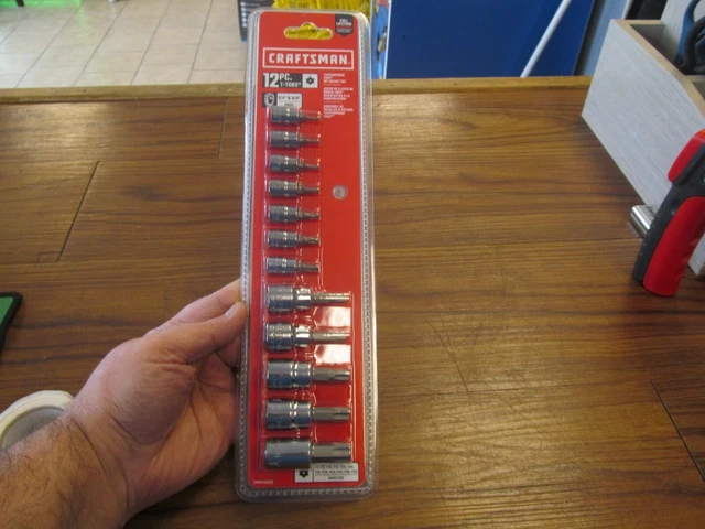 Craftsman CMMT49293 12pc T-Torx 1/4" & 3/8"