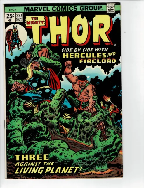 Marvel The Mighty THOR 227 1974 Ego Firelord Hercules Galactus