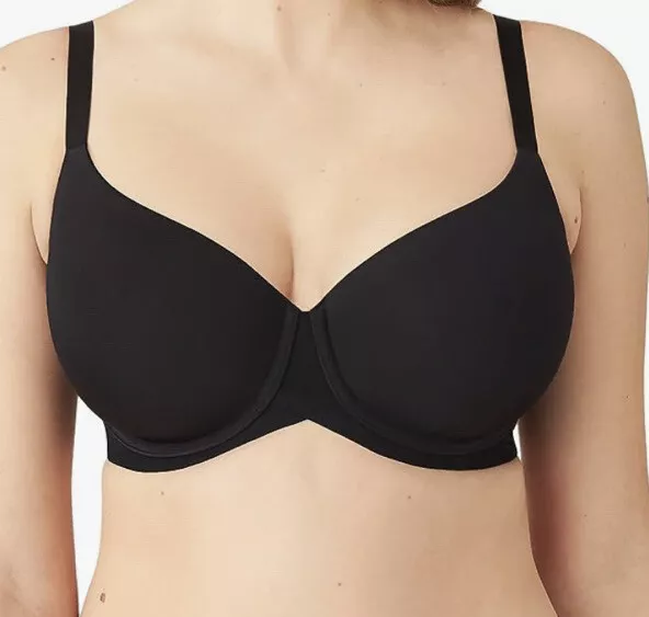 WACOAL 34DD BLACK Padded Used Sculpted Contoured Wireless Bra