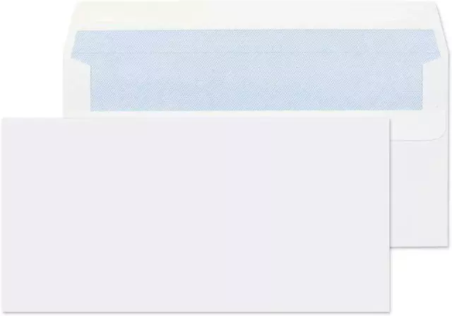 DL Plain White Self Seal Envelopes 1 5 10 50 20 50 100 250 500 Stationery Work