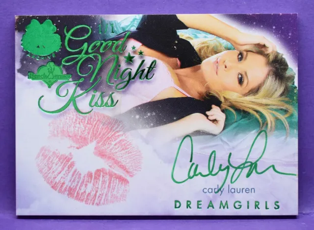 BenchWarmer Emerald Archive Carly Lauren RARE 1/1 2018 DREAMGIRLS AUTOGRAPH KISS