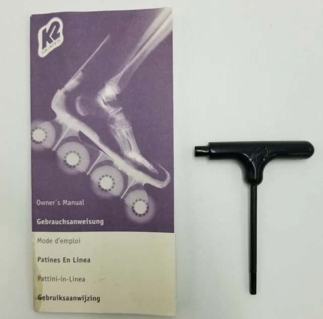 K2 ROLLERBLADE INLINE Skate Tool Allen Wrench Hex Key Black Handle W