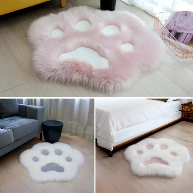 Fluffy Shaggy Rugs Non Slip Bedroom Mats Soft Faux Fur Sheepskin Rug Washable UK