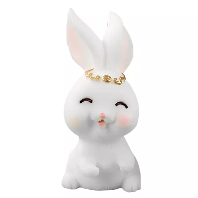 Miniature Chinese New Year Rabbit Zodiac Micro Landscape Dollhouse Ornament H JW