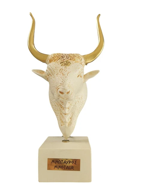 STATUE DE TAUREAU tête de mythologie grecque ancienne minotaure minoen ...
