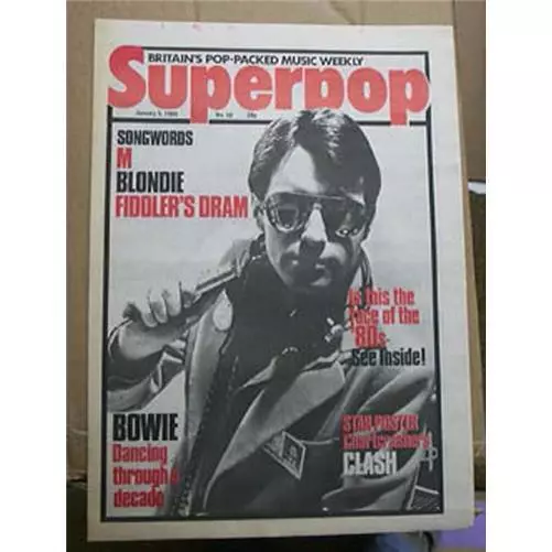 M Superpop Magazine 5 Jan 1980 - Robin Scott Black & White Cover Uk