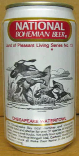 NATIONAL BOHEMIAN BEER Can No 13, CHESAPEAKE WATERFOWL, Baltimore MARYLAND gd.1