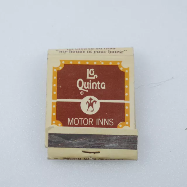 La Quinta Motor Inns Matchbook Cover Vintage Struck Hotel