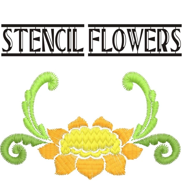 Juego de diseños de máquina de bordar plantillas de flores de 2,5 aro pequeño PES HUS JEF DST
