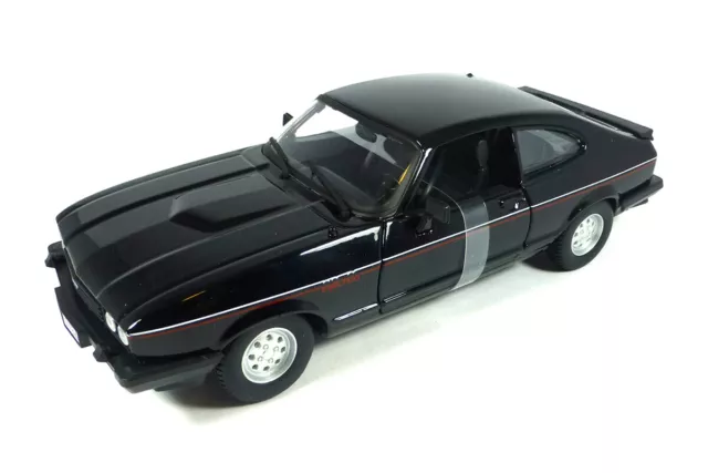 Bburago 21093 Ford Capri MK II 2.8 Injection Coupe schwarz 1982 Maßstab 1:24