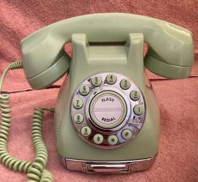 Polyconcept Metro Telephone Vintage Phone Push Button Style Memo Green UNTESTED