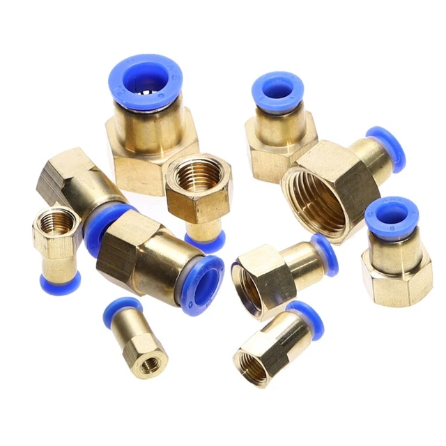 10 Stück/Satz Pneumatik Verschraubung Innengewinderohr 4mm-12mm Schnellkupplung