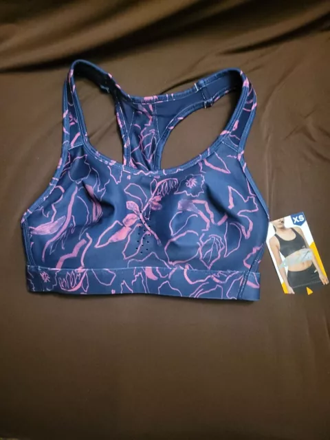 LOT OF 2 New Avia Ventilated Molded Cup Sports Bra Sz XS (0-2