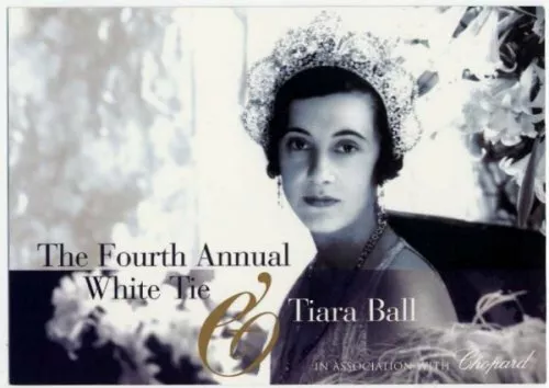 Elton John AIDS Foundation 4th Annual White Tie & Tiara Ball Invite Card 2002