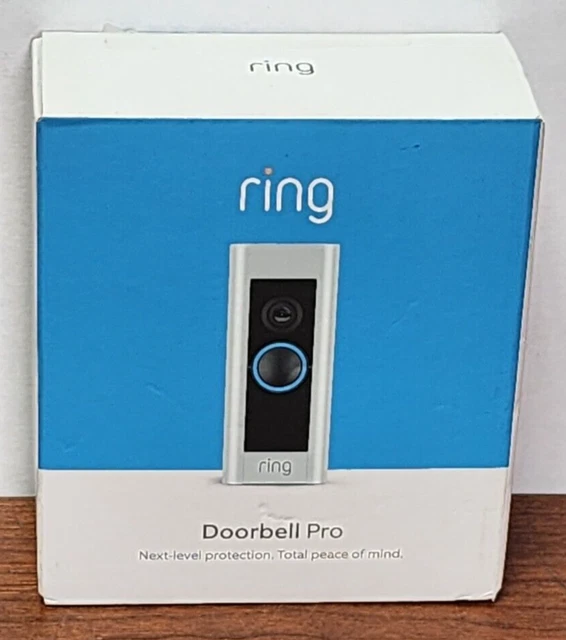 RING VIDEO DOORBELL Pro Smart Wi Fi Hardwired Satin Nickel NEW OPEN BOX