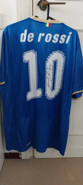 Shirt Italy De Red Match Worn Unwashed Shirt Camiseta Vintage COA 2009