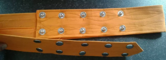 Cintura regolabile sikh nihang singh kaur khalsa kamarkasa arancione cintura vita kesari 2