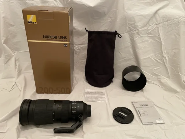 Nikon 200-500mm f/5.6E ED VR AF-S NIKKOR Zoom Lens Nikon Digital SLR-GREAT COND.