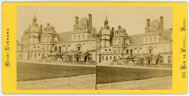 Stereo, France, Château de Fontainebleau, Staircase du Iron à Cheval, circa 1880 V