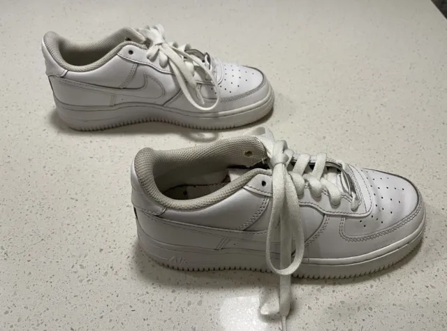 Nike Air Force 1 Kid's White Sneaker Shoes DH2920-111 Size 4.5 Youth