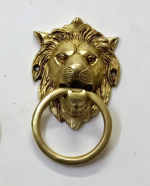 Lion Face Design Door Bell Brass Animal Theme Home door Knocker Decor AJ087