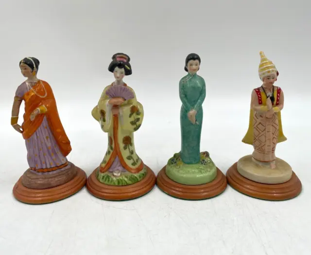 Danbury Mint Lovely Ladies Many Lands Figurine x 4 Asia (Set 4) T2922 C3617