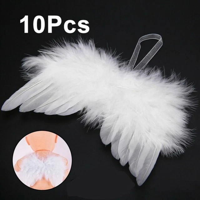 12 Ailes D'ange En Plumes Blanches - Décoration Noël DIY, Ornements Sapin, Fêtes Et Bricolage - 11