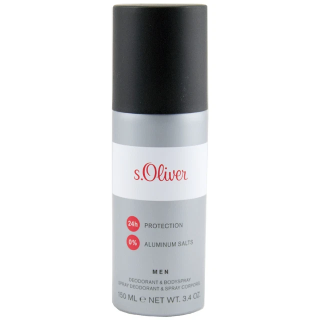 S.Oliver Hombre Desodorante & Body Spray 1 x 150 ML 24H 0% Aluminiumsalz