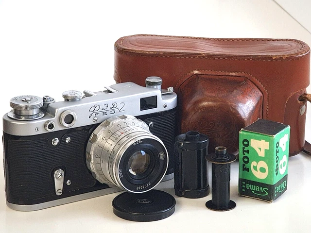 APPAREIL PHOTO TÉLÉMETRIQUE FED 2 type b, vert #471508 Objectif Fed f/3,5 - 50mm EUR 100,00 - FR