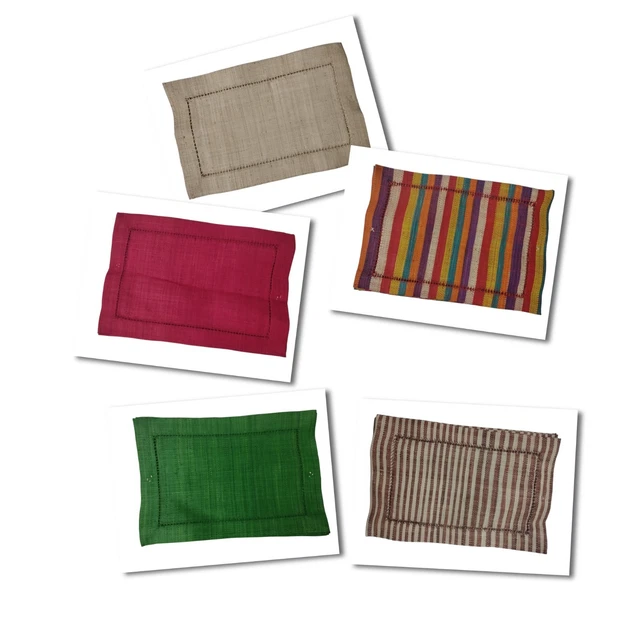 Lot de 6 sets de table pour table de salle à manger, lavables, en